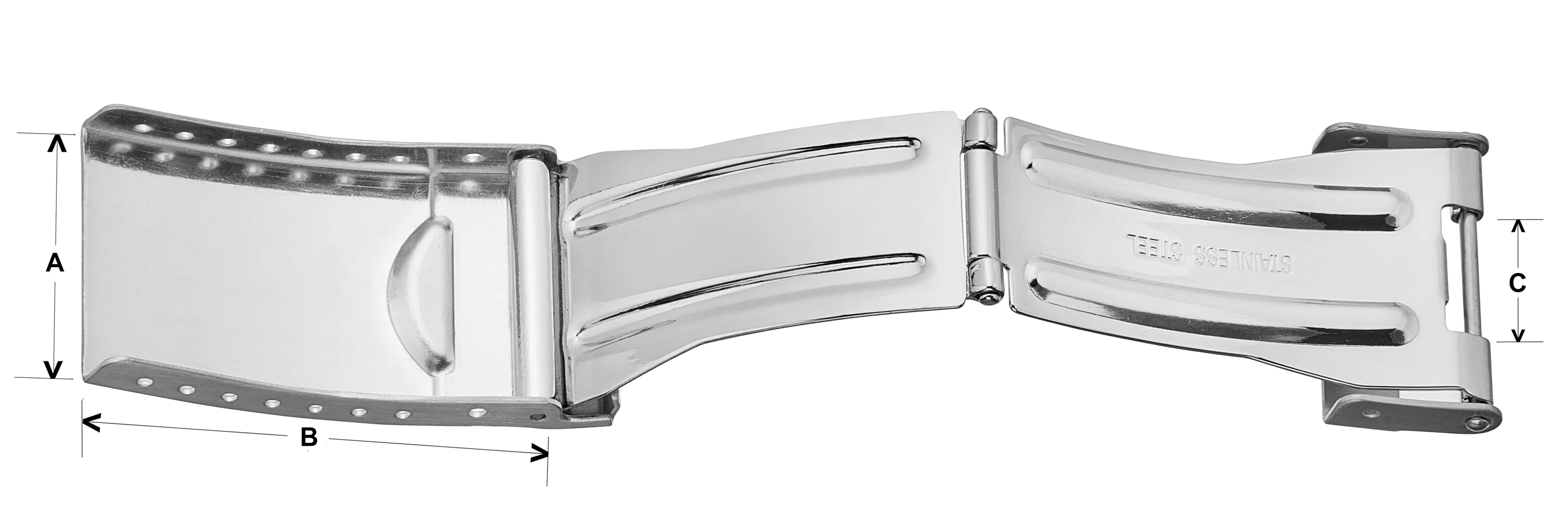 Steel 3 Fold Steel Diver Buckle - Image 4