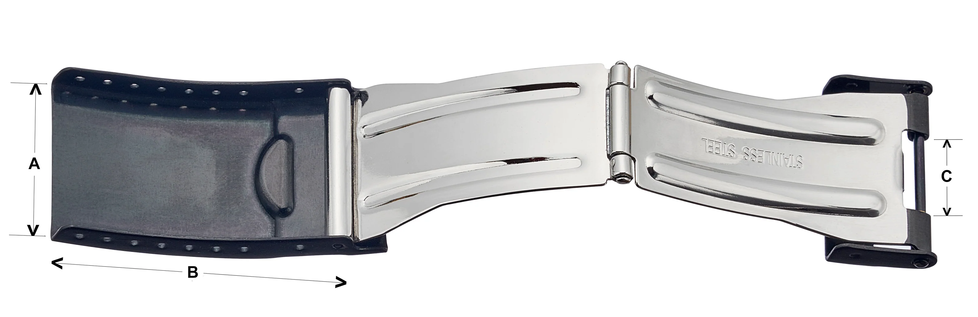 Steel 3 Fold Steel Diver Buckle - Image 5