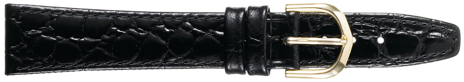 ALPINE Flat Stitched Croco Grain on Calf Leather 327L (LONG STRAP)