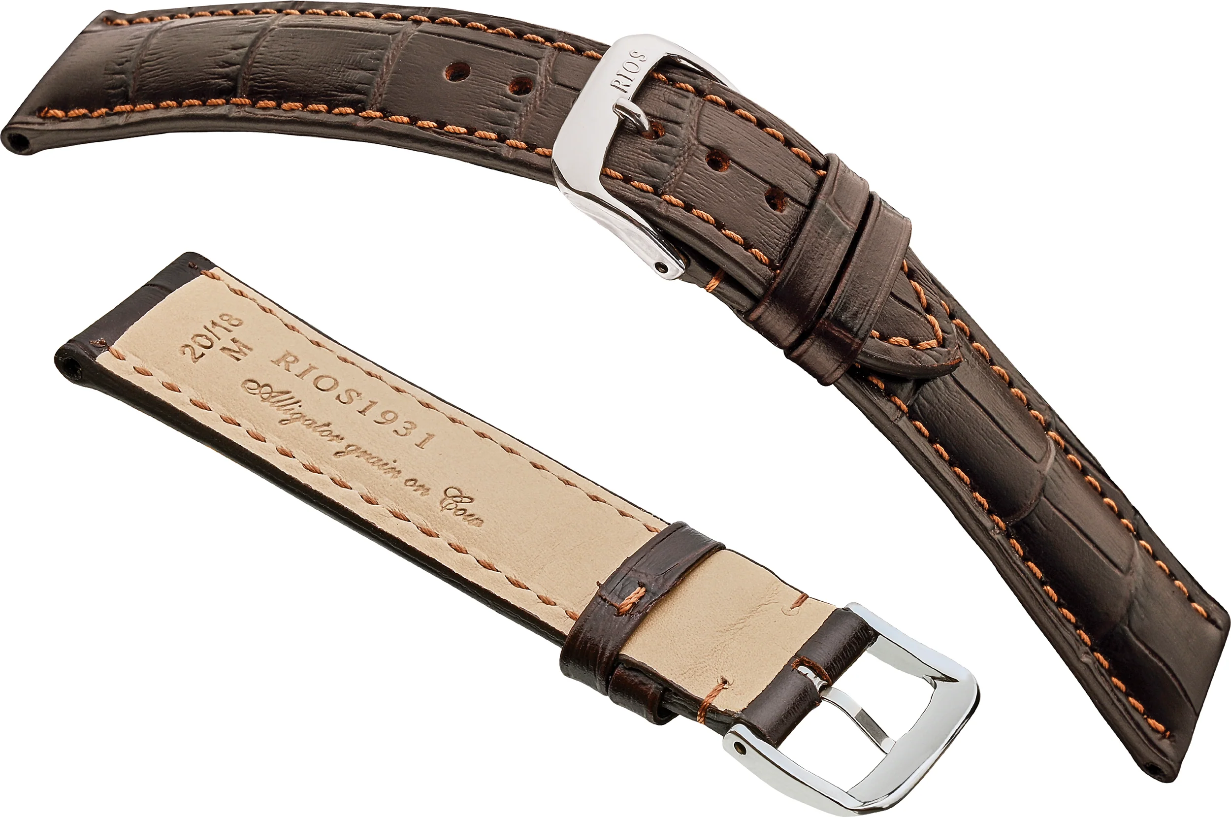 RIOS 1931 Louisiana Embossed Alligator Grain On Genuine Cow Leather, Matt Finish R50 - Image 5