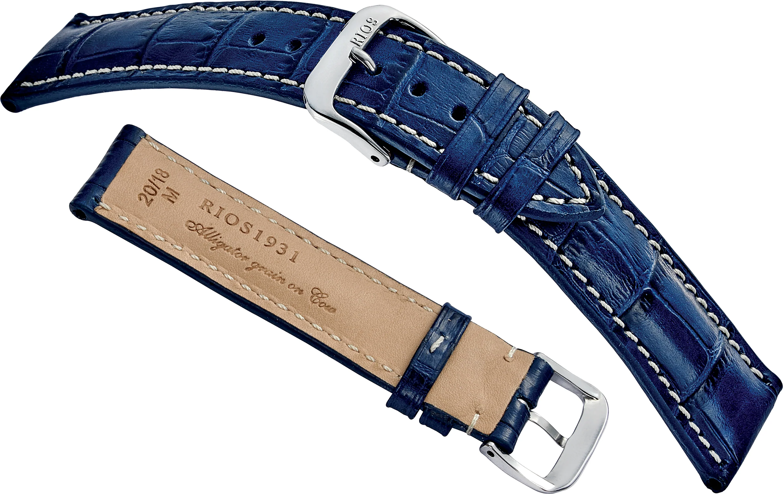 RIOS1931 New Orleans Embossed Alligator Grain On Genuine Cow Leather R51 - Image 4