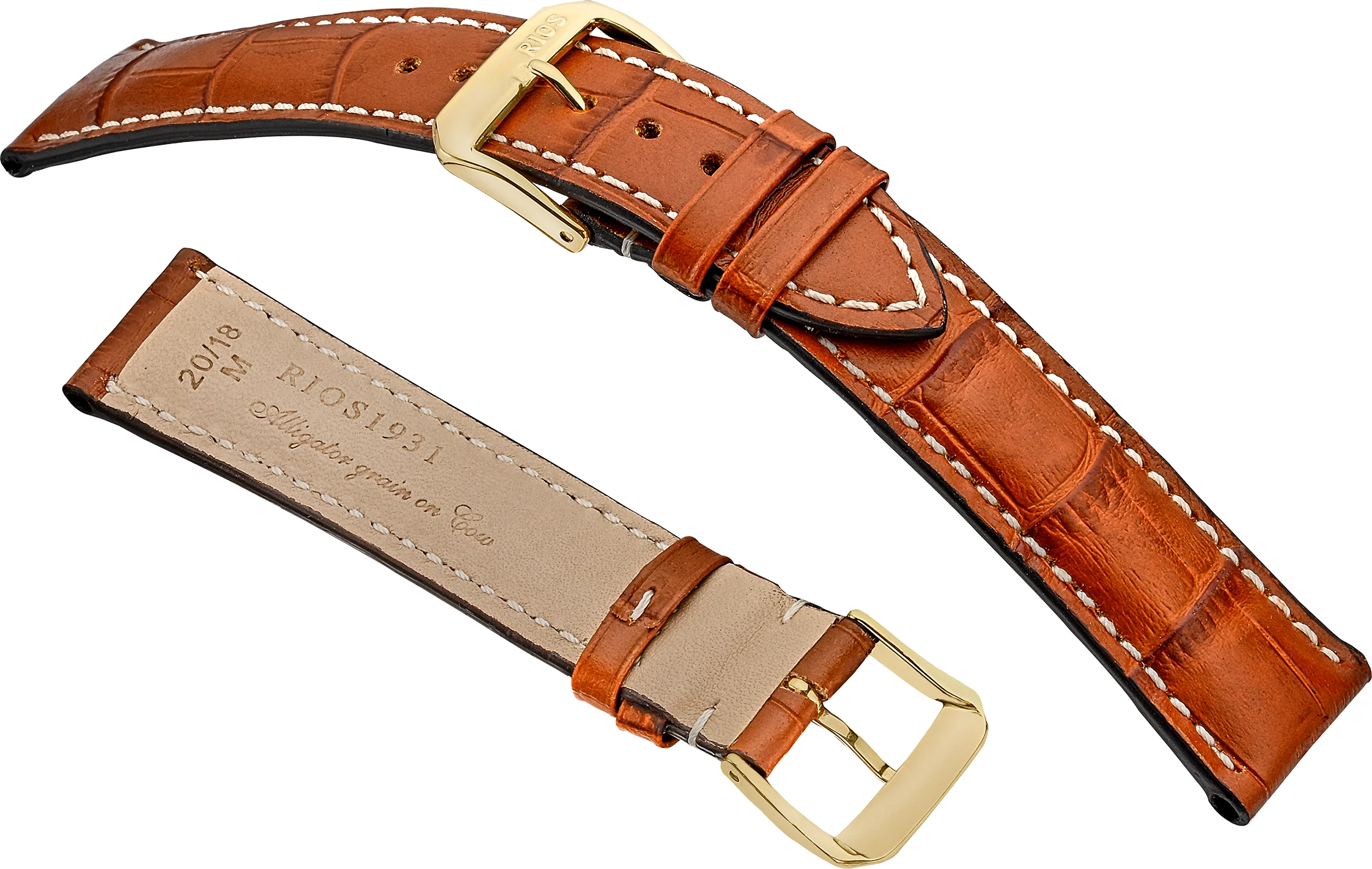 RIOS1931 New Orleans Embossed Alligator Grain On Genuine Cow Leather R51 - Image 8