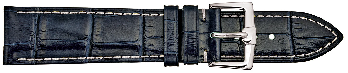 ALPINE Padded Stitched Alligator Grain Leather Band 436