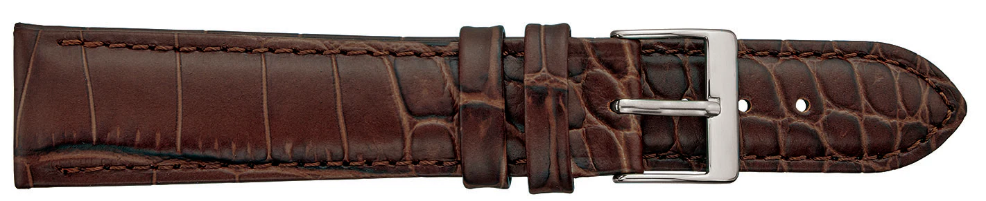 ALPINE Padded Stitched Alligator Grain Leather Band 416