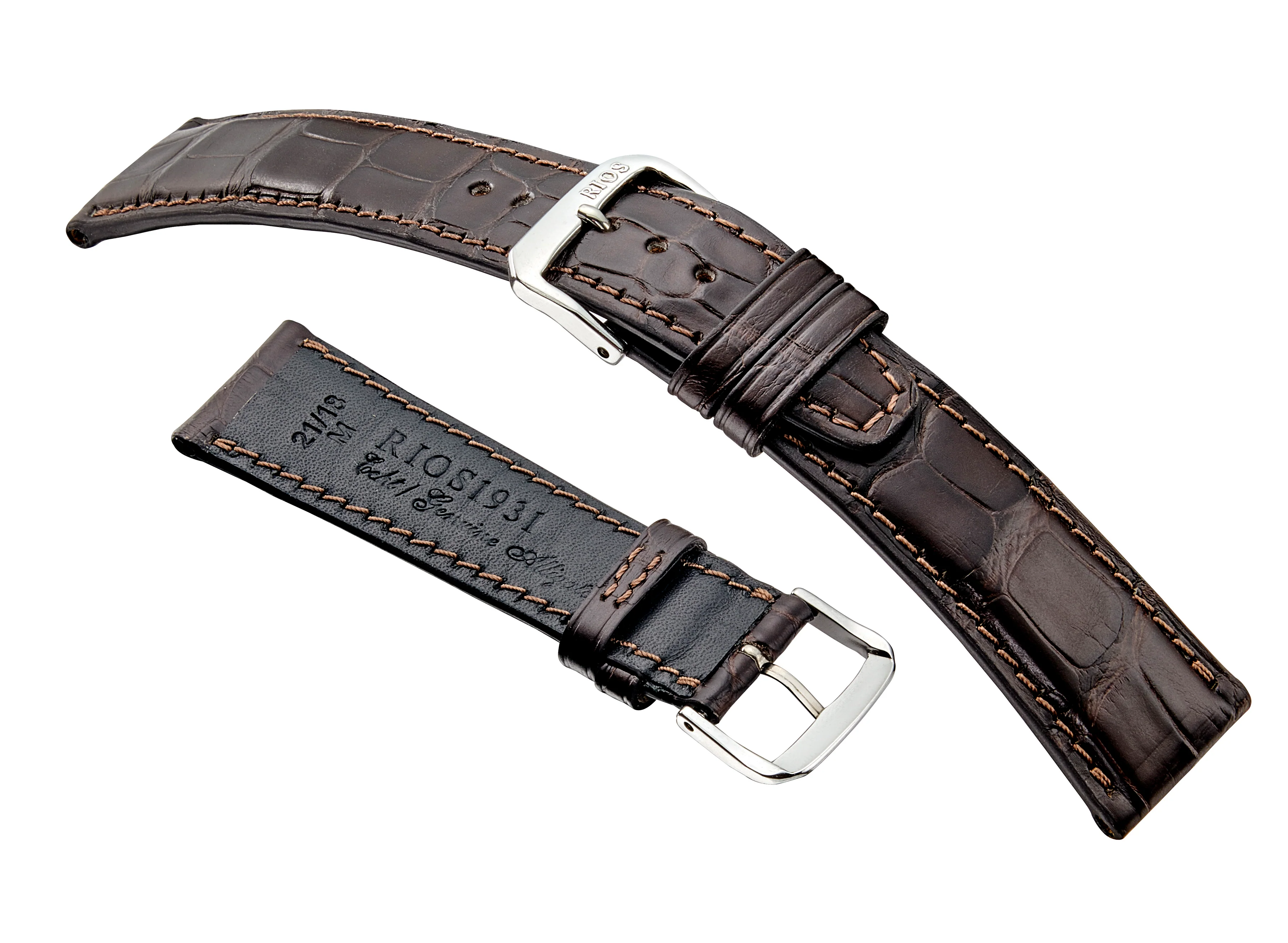 RIOS1931 SPITFIRE Fits IWC - Genuine Alligator Leather Watch Strap - R388 - Image 2