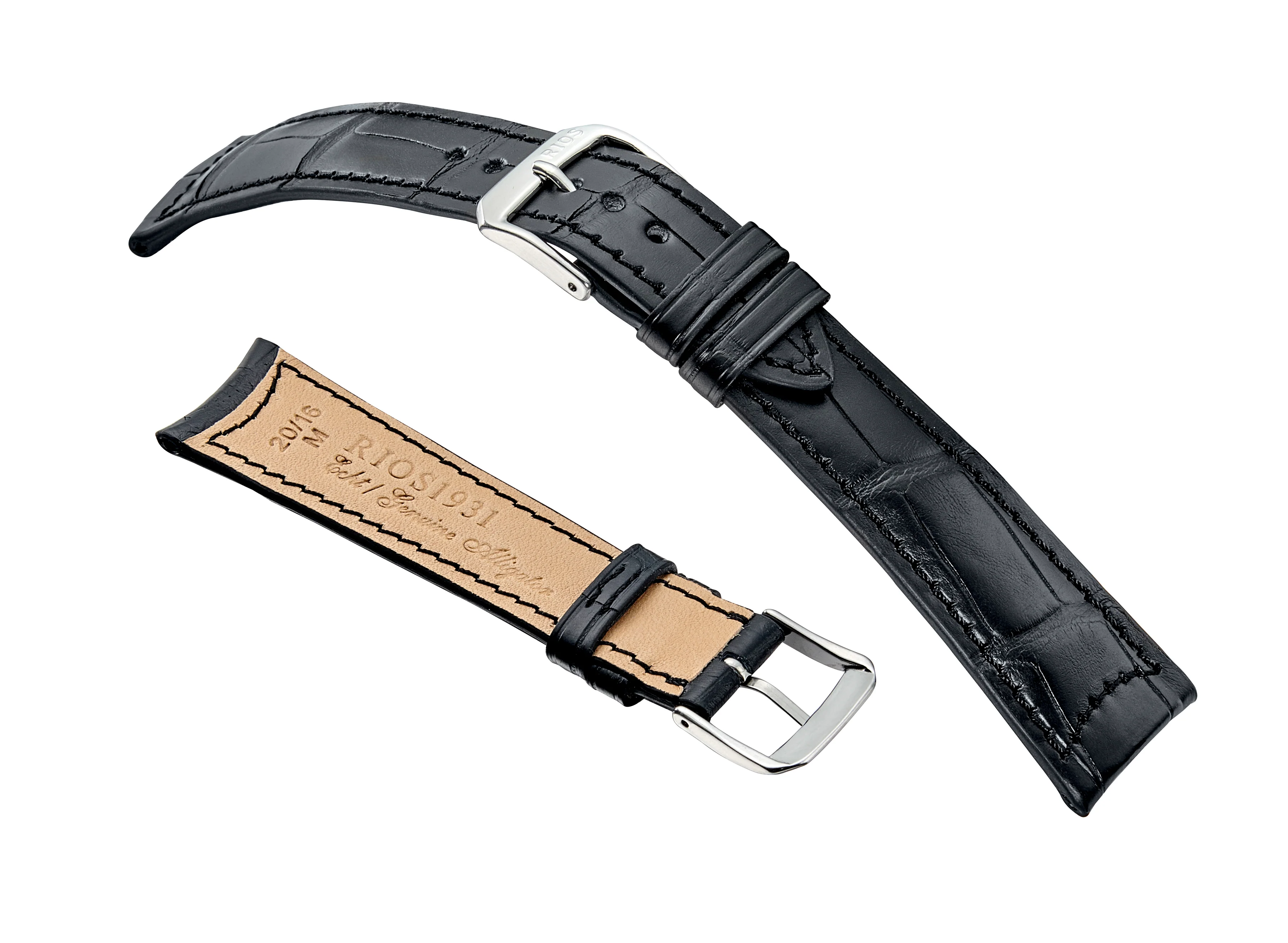 RIOS1931 SPITFIRE Fits JAGER LE COULTRE - Genuine Alligator Leather Watch Strap - R332 - Image 3